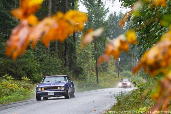 Wet roads but beautiful scenery.
